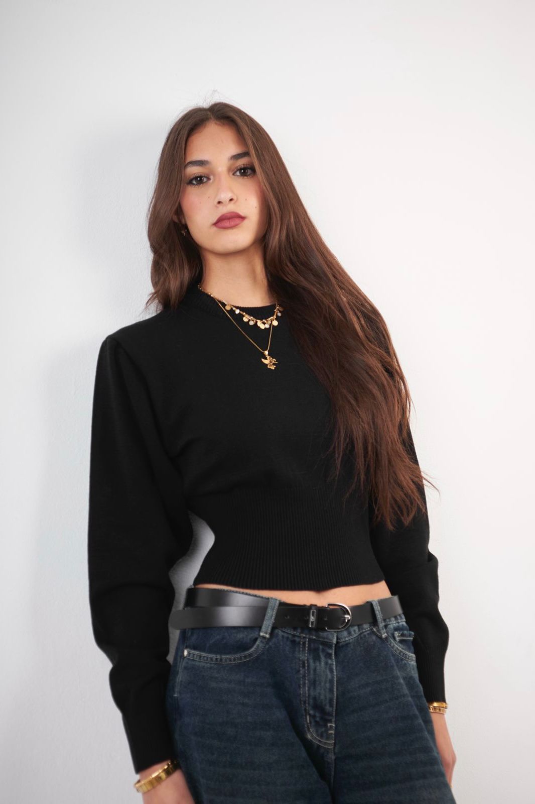 Cropped Knit Jumper