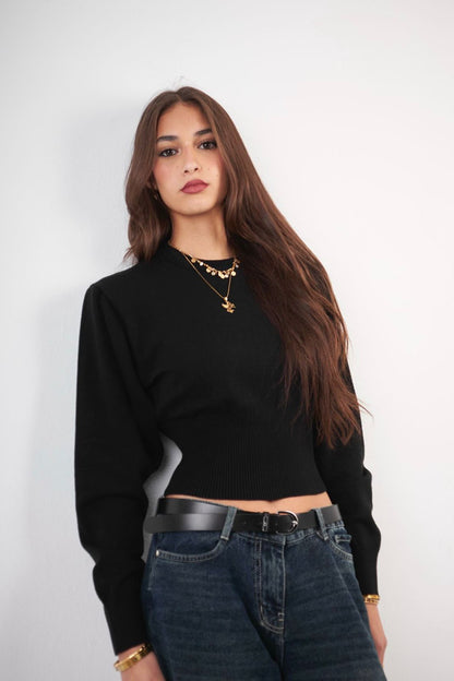 Cropped Knit Jumper