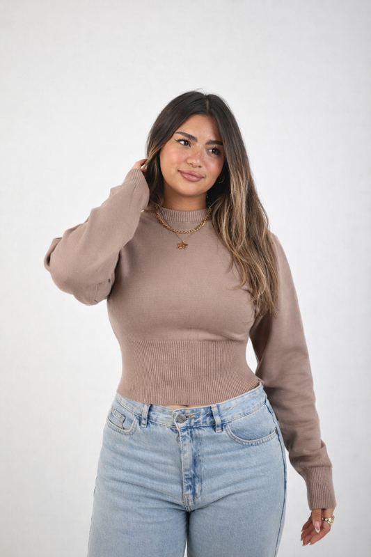 Cropped Knit Jumper