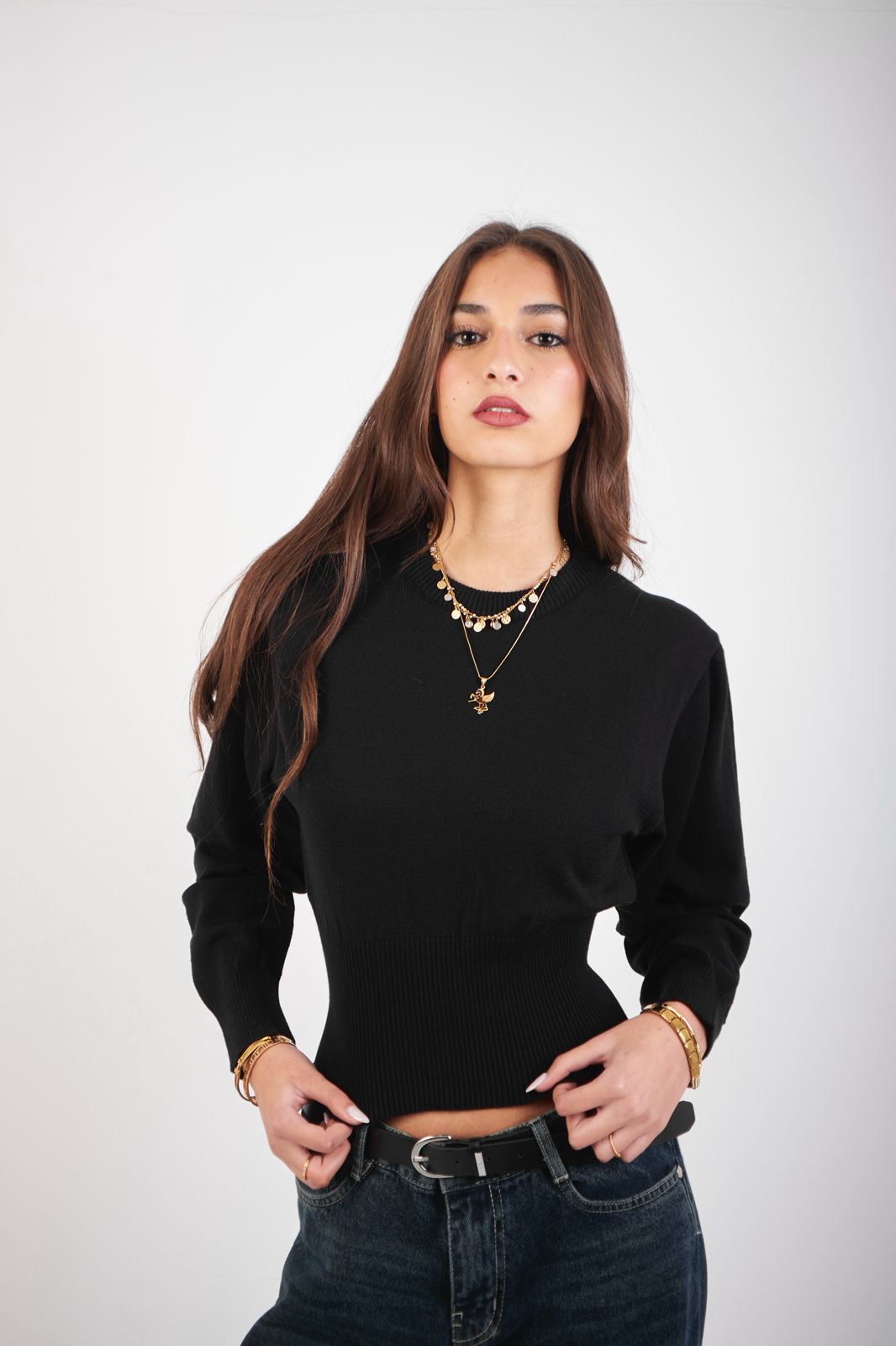 Cropped Knit Jumper